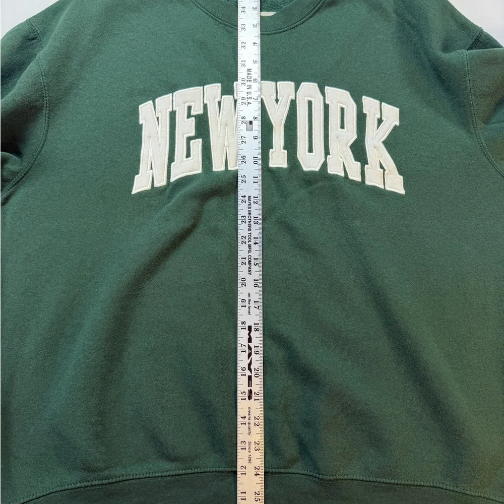 New York Popular Forest Green Crew Neck Sweatshirt XL - Picture 6 of 6